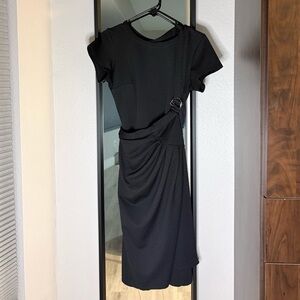 Shabby Apple Elegant Black Sun Ray Dress